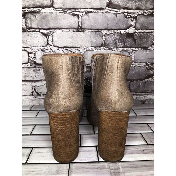 Jeffrey Campbell Hanger Gray Taupe Leather Booties Heels Boots Women Sz 9M US/40 - Picture 8 of 16